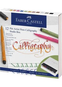 Faber-Castell Pitt Artist Pen Tuschestift Calligraphy, 12er Atelierbox