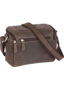Kalahari KAAMA L-13 Fototasche, Leder (Kamera Schultertasche), Kameratasche, Braun