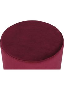 DKD Home Decor, Fussstütze, Fussstütze Beige Burgunderrot Samt 40 x 40 x 42 cm (2 Stück)