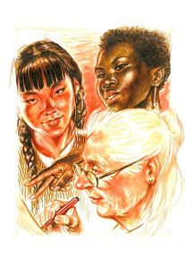 Faber-Castell Pitt Artist Pen Brush Tuschestift, 6er Etui, Portrait