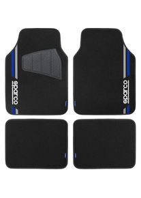 Sparco, Autoteppich, Auto-Fussmatten-Set SPCF508BL Blau Universal (1 Set à 4 Fussmatten)