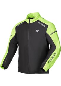 Modeka Hydroflex, rain jacket , color: Black/Neon-Yellow , size: M