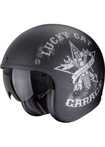 Scorpion Belfast Evo Hangar, open face helmet , color: Matt Black/Silver , size: L