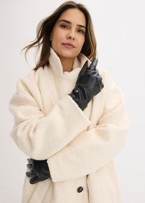 bonprix Mujer, Guantes de cuero, negro, 4 (L)