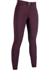 HKM Helene Reithose, Silikon-Vollbesatz, weinrot, 40