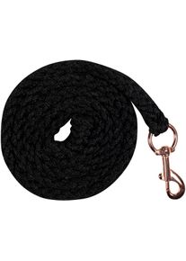 HKM Berry Strick mit Karabinerhaken, schwarz/rosegold, 180cm