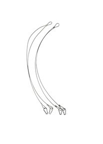 Steel cable lamp suspension with eyelets and snap hooks, 10 kg