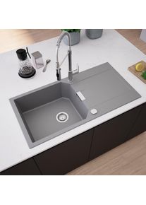 evineo line 200 &Eacute;vier de cuisine avec surface de d&eacute;pose lat&eacute;rale l: 100 P: 51 cm, MAD100LGR,