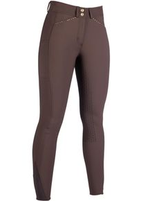 HKM Helene Reithose, Silikon-Vollbesatz, dunkelbraun, 46