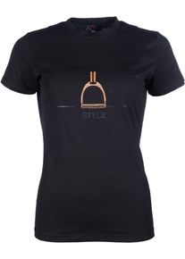 HKM Equine Sports Style T-Shirt, schwarz/rosegold, XL