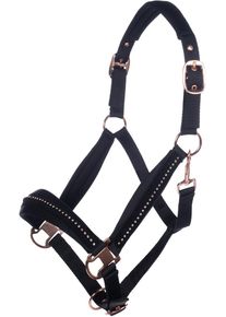 HKM Berry Halfter, schwarz/rosegold, Pony