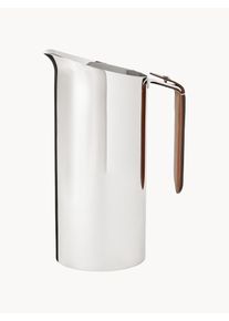 Ralph Lauren Home Kanna Wyatt med Läderhandtag, 710 ml Silver, Brun Läder, Rostfritt Stål 710 ml