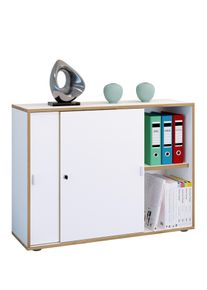 Vcm Aktenschrank »Büroschrank Aktenschrank Schiebetüren Salia 2fach« 1 Stk. tlg. in weiß, Größe B/H/T: 100 cm