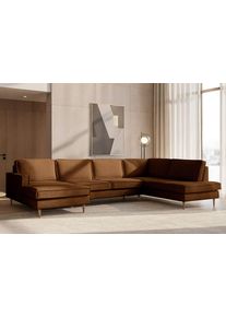 Home Affaire Wohnlandschaft »Pinto Skandi, 350 cm, U-Form, XXL, mit Ottomanen«, Größe B/H/T: 350 cm x 85 cm x 206 cm