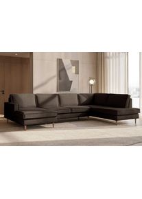 Home Affaire Wohnlandschaft »Pinto Skandi, 350 cm, U-Form, XXL, mit Ottomanen«, Größe B/H/T: 350 cm x 85 cm x 206 cm
