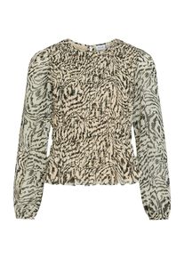 Vila Kvinnor Blus 'VIFALIA' beige / svart Storlek 40