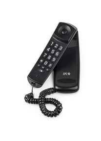 SPC Original Lite 2 – Teléfono fijo sobremesa o pared, señal luminosa, 10 memorias indirectas, teclas grandes, función rellamada - Negro