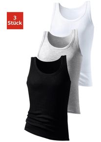 H.I.S. Herren Unterhemd in grau-meliert, schwarz, wei&szlig; ,Gr&ouml;&szlig;e S, Witt, 100% Baumwolle