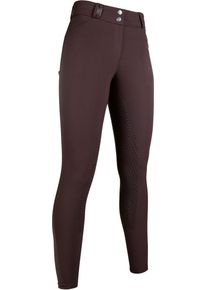 HKM Monaco Crystal Style Reithose, Silikon-Vollbesatz, dunkelbraun, 46