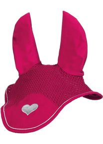 HKM Sweet Valentine Fliegenhaube, pink/silber, Pony