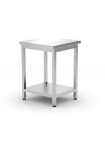 Mesa de trabajo Hendi con estante base Budget Line fabricada en acero inoxidable 600x600x850mm