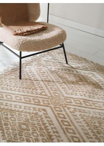 Tapis poil ras Elias Beige 120x170 cm - Tapis poil court design moderne pour salon