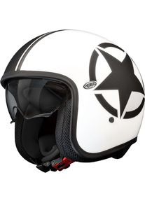 Premier Vintage Star, casque ouvert , couleur: Mat Blanc/Noir , taille: XL