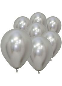 100 ballons m&eacute;talliques argent&eacute;s Rumba 12,7cm