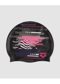 arena Swim Cap - Unisex - Rhythm Pink - Size: One size fits all - Print Junior Silicone Swim Cap Age 6-12