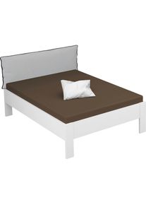 Rauch, Futonbett &raquo;Aditio&laquo; Kopfteil Webstoff mit abgesetztem Keder, wei&szlig;, Liegefl&auml;che L&auml;nge Breite: 200 cm x 140 cm, wei&szlig;