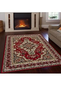 my home , Teppich »Oriental, Made in Belgium« rechteckig 7 mm Höhe Orient-Optik, mit Bordüre, Teppich, Kurzflor, Weich, Kundenliebling , rot ,...