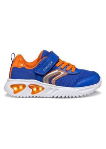 Geox , Kinder , Sneaker »J ASSISTER BOY Blinkschuh« , Sportschuh, Klettschuh mit auffällig blinkender Sohle , blau-orange , 29 , 29 , Sportlicher...