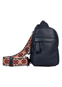 Tom Tailor, Damen, Rucksack &raquo;Palina&laquo; aus weichem Lederimitat mit effektvollem Schulterriemen, dunkel blau, B/H/T: 16,5 cm x 22 cm x 5,5 cm, dunkel 