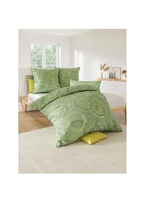 wäschepur wäschepur , Bettwäsche 2 tlg. tlg. , eucalyptus-grau-bedruckt , 100% Baumwolle , B/L: 135 cm x 200 cm