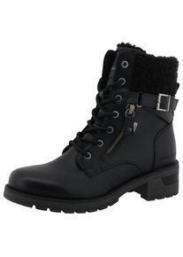 Tom Tailor , Damen , Winterstiefelette Stiefelette, Winterboots mit Blockabsatz , schwarz , 36 , 36 , Klassische Stiefelette mit seitlichem...
