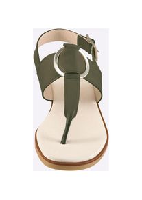 Heine, Damen, Zehentrenner, khaki, 40, khaki, Made in Portugal