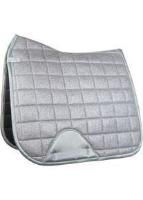 HKM Glitter Mesh Style Schabracke, hellgrau, Pony Dressur