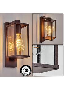hofstein Tourega outdoor wall light, wall light rust-coloured, 1-light source