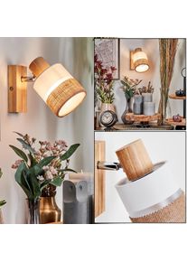 hofstein Fallhagen wall light, wall spotlight chrome, Light wood, 1-light source