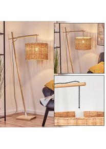 hofstein Cavaca Stehleuchte 40 cm Naturfarben, Wei&szlig;, 1-flammig