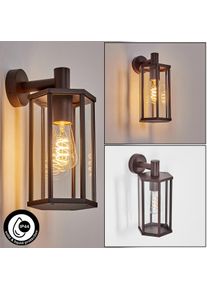 hofstein Monfanim outdoor wall light, wall light rust-coloured, 1-light source