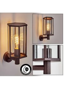 hofstein Monfanim outdoor wall light, wall light rust-coloured, 1-light source