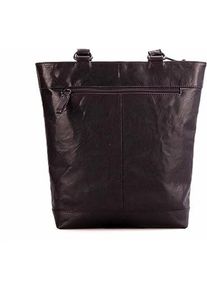 SPIKES & SPARROW Spikes & Sparrow, Tasche, Rechtopstehende Shopper mit Ritssluitung, abnehmbarem Band und Logo-Detail, Schwarz