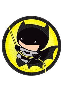 Amscan 8 assiettes de fête Batman et Joker Comic 23 cm