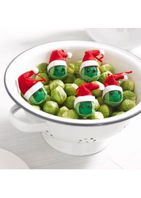 Talking Tables 3 cintres de Noël choux de Bruxelles 7 x 4 cm