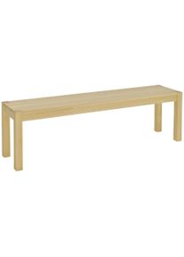 HOMCOM Solid Wood 3-Seater Bench, Kitchen Bench, Pine Wood, Natural | Aosom Ireland