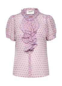 Cream Kvinnor Blus 'Kinia' konjak / lavendel / off-white Storlek 46