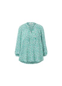 Tchibo - Bluzka-tunika z nadrukiem - dla pań -rozmiar 36 - kolor: biały/zielony/z nadrukiem