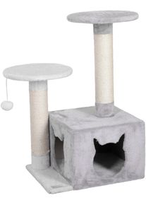 KERBL Pet Saphir Light Kratzbaum, weiß/grau, 60x50x80cm