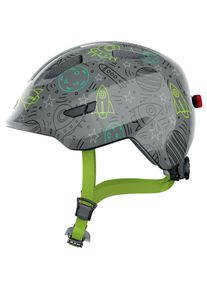 Abus SMILEY 3.0 LED Helm M&auml;dchen - Gr&ouml;&szlig;e 45-50 - grau